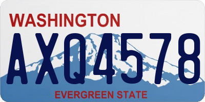 WA license plate AXQ4578