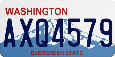 WA license plate AXQ4579