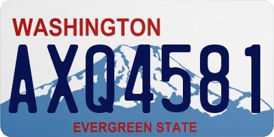 WA license plate AXQ4581