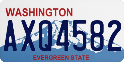 WA license plate AXQ4582