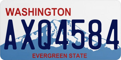 WA license plate AXQ4584