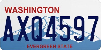 WA license plate AXQ4597