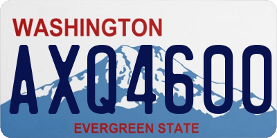 WA license plate AXQ4600