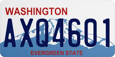 WA license plate AXQ4601