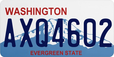 WA license plate AXQ4602