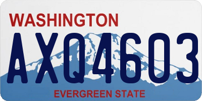 WA license plate AXQ4603