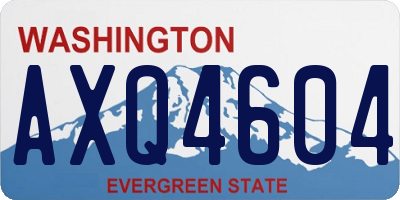 WA license plate AXQ4604