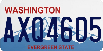 WA license plate AXQ4605
