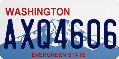 WA license plate AXQ4606