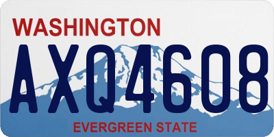 WA license plate AXQ4608
