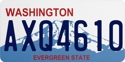 WA license plate AXQ4610