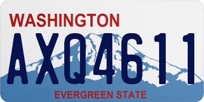 WA license plate AXQ4611