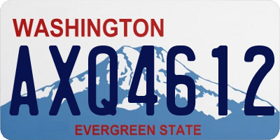 WA license plate AXQ4612
