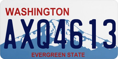 WA license plate AXQ4613