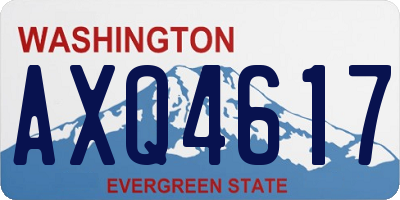 WA license plate AXQ4617