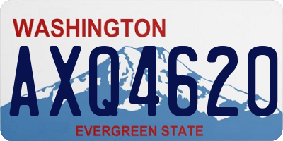 WA license plate AXQ4620