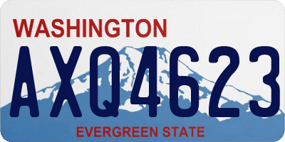 WA license plate AXQ4623