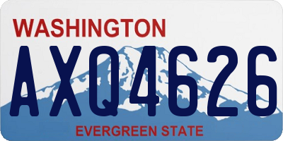 WA license plate AXQ4626