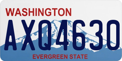 WA license plate AXQ4630