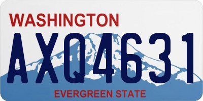 WA license plate AXQ4631