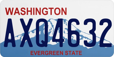 WA license plate AXQ4632
