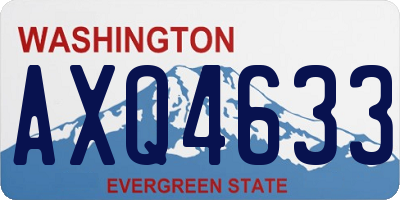 WA license plate AXQ4633