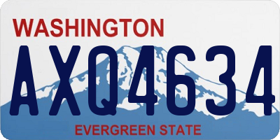WA license plate AXQ4634