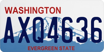 WA license plate AXQ4636