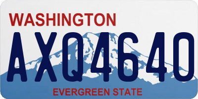 WA license plate AXQ4640