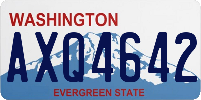WA license plate AXQ4642
