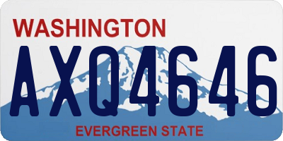 WA license plate AXQ4646