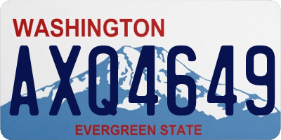 WA license plate AXQ4649