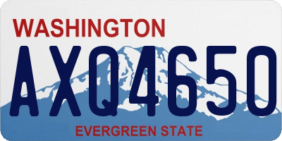 WA license plate AXQ4650