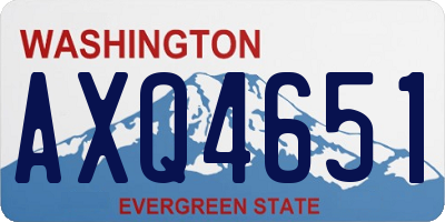 WA license plate AXQ4651