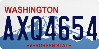 WA license plate AXQ4654