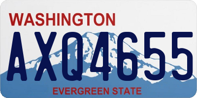 WA license plate AXQ4655
