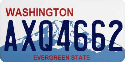 WA license plate AXQ4662
