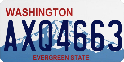 WA license plate AXQ4663