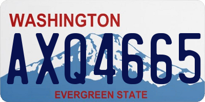 WA license plate AXQ4665
