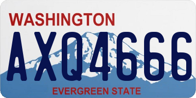 WA license plate AXQ4666