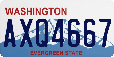 WA license plate AXQ4667