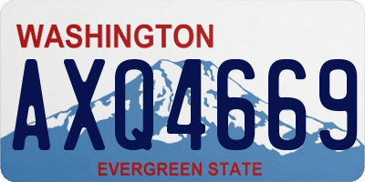 WA license plate AXQ4669