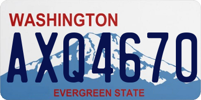 WA license plate AXQ4670