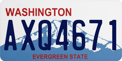 WA license plate AXQ4671
