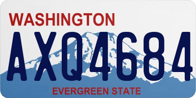 WA license plate AXQ4684
