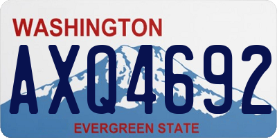 WA license plate AXQ4692