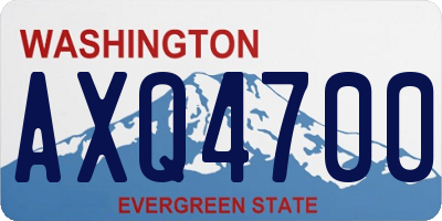 WA license plate AXQ4700