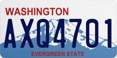 WA license plate AXQ4701