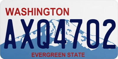WA license plate AXQ4702
