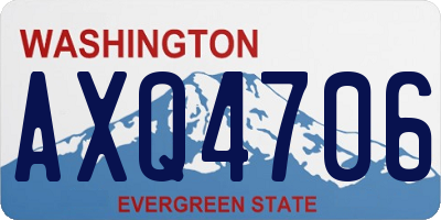 WA license plate AXQ4706
